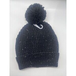 Miles Kids Ribbed Foldover Pom Pom Beanie Unisex New W/O Tags